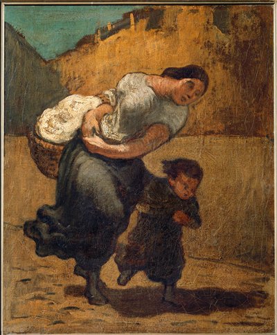 The Burden ... (olja på duk) av Honoré Daumier