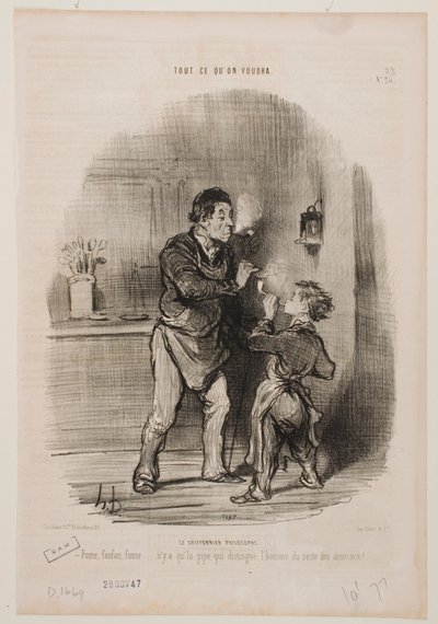 Den filosofiske lumpsamlaren av Honoré Daumier