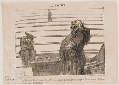 Den vördnadsvärde fadern av kapucinorden av Honoré Daumier
