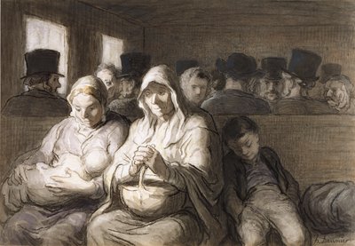 Tredje klassens vagn av Honoré Daumier