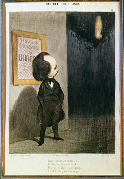 Misslyckandet med Victor Hugos burgraver (1802 - 1885), 1843. Tecknad av Honoré Daumier (1808 - 1879). Paris, Victor Hugo-museet. av Honoré Daumier