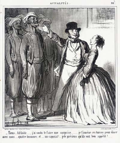 Titta, Adélaïde... jag ville överraska dig... av Honoré Daumier