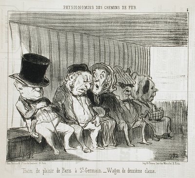 Nöjeståg från Paris till Saint-Germain... av Honoré Daumier