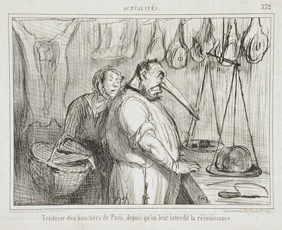 Parisiska slaktares sorg... av Honoré Daumier
