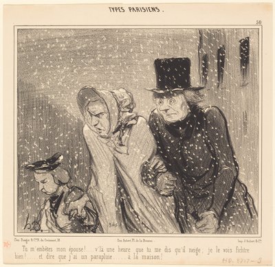 Du stör mig, min fru!... här är en timme... av Honoré Daumier