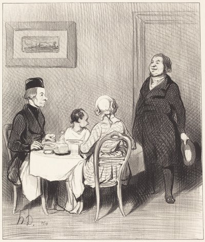 En vän är en krokodil... av Honoré Daumier