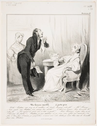 En känslig man (Caricaturana 43) av Honoré Daumier