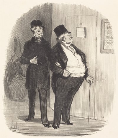 En kväll till ära för en välgörenhetsföreställning... av Honoré Daumier
