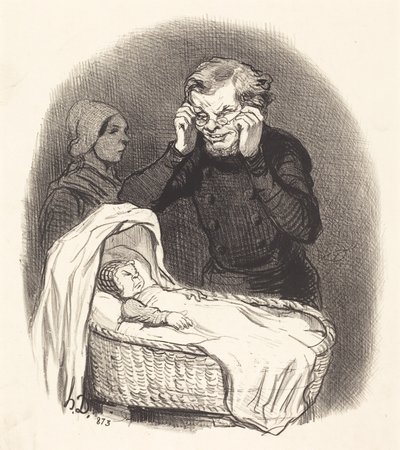 En lycklig pappa av Honoré Daumier