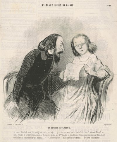 En lovordande artikel av Honoré Daumier