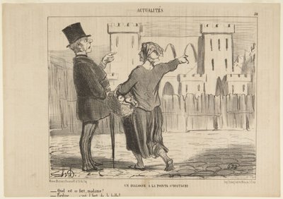 En dialog vid Pointe St. Eustache av Honoré Daumier