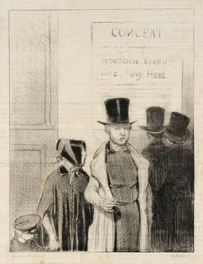 Ett konsertmeddelande av Honoré Daumier