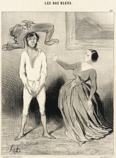 En kvinna som jag... sy i en knapp?... av Honoré Daumier