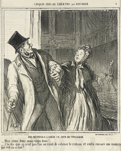 Ett missförstånd på Odéon... av Honoré Daumier