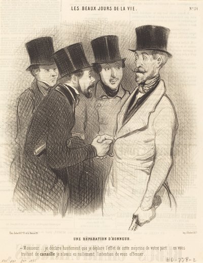 En upprättelse av hedern av Honoré Daumier