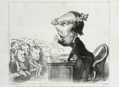 Victor Hugo i ett tal i tre punkter... av Honoré Daumier
