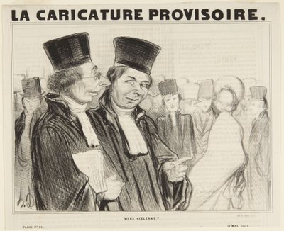 Din gamle skurk!..., nummer 29 ur serien "Types Parisiens" från La Caricature Provisoire av Honoré Daumier