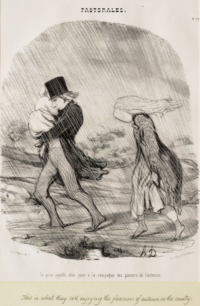 Det vi kallar att åka ut och njuta av landet av Honoré Daumier