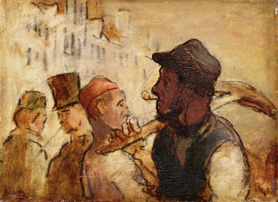 Arbetare på gatan av Honoré Daumier