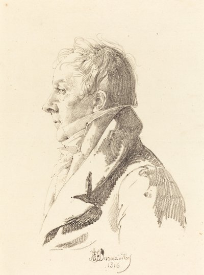 Porträtt av en man av Honore Jean Dubois Duperray