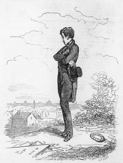 Adolphe Minard, illustration från Good Businessman (Le Faiseur) av Honore de Balzac (1799-1850), fransk upplaga av Honore de Balzac