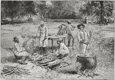 A Southern Barbecue, illustration från 