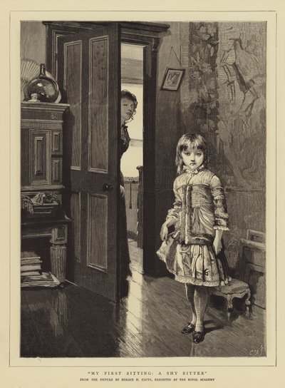 Min första sittning, en blyg Sitter av Horace Henry Cauty