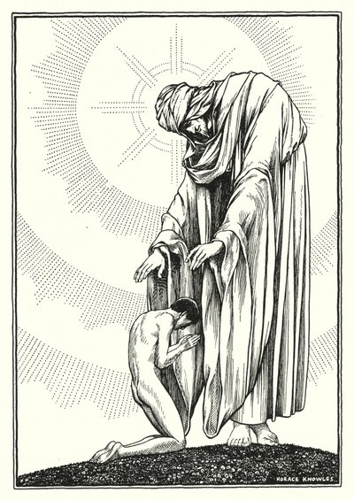 Illustration till Bergspredikan (gravyr) av Horace J. Knowles