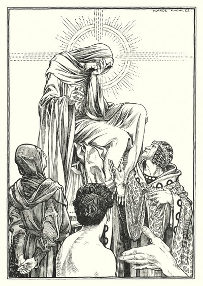 Illustration till Bergspredikan (gravyr) av Horace J. Knowles
