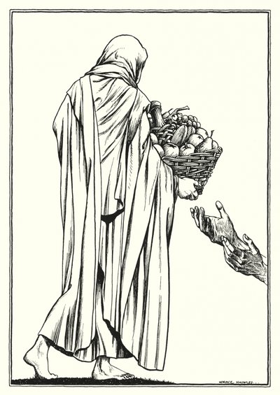 Illustration till Bergspredikan (gravyr) av Horace J. Knowles