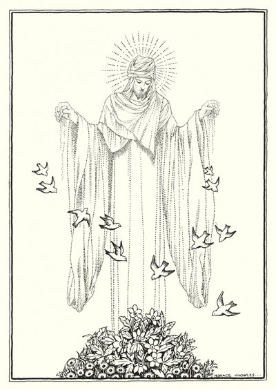 Illustration till Bergspredikan (gravyr) av Horace J. Knowles