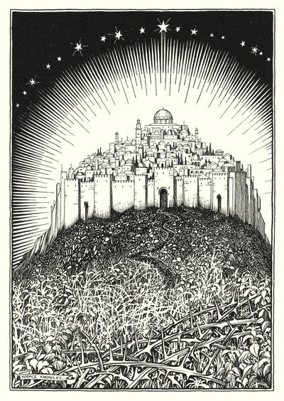 Illustration till Bergspredikan (gravyr) av Horace J. Knowles