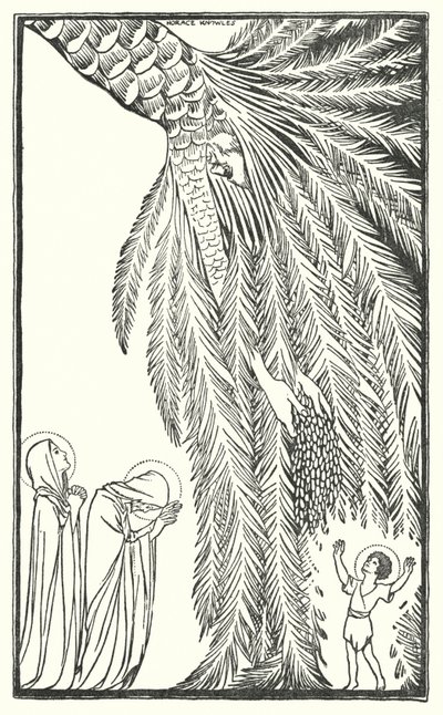 Flykten till Egypten (litografi) av Horace J. Knowles
