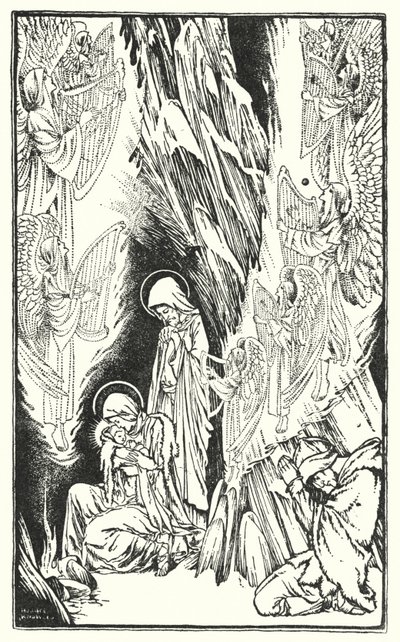 Den heliga natten (litografi) av Horace J. Knowles