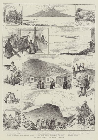 Kabeljärnvägen uppför Vesuvius av Horace Petherick