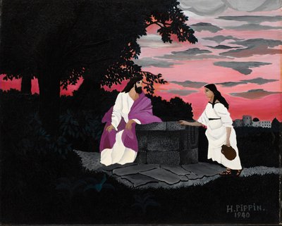 Kristus och Samariens kvinna av Horace Pippin
