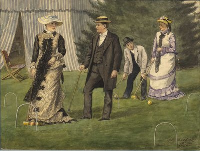 Krocketspelet, 1875. av Horace Robbin Burdick