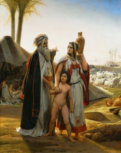 Hagar utdriven av Abraham The repudiation of Hagar, 1837. av Emile Jean Horace Vernet