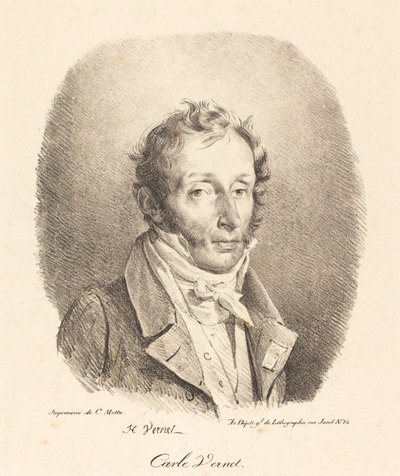 Byst av Carle Vernet av Emile Jean Horace Vernet