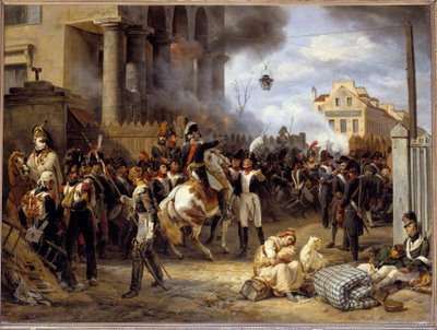 Frankrikes kampanj: "" La barriere de Clichy, försvar av Paris den 30/03/1814"" I centrum General Moncey. Målning av Emile Horace Vernet (1789-1863) 1820 sön. 0,97 x 1,30 m av Emile Jean Horace Vernet