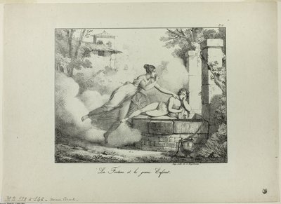 Fortune och det unga barnet av Emile Jean Horace Vernet