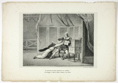 I samma stund drar monstret fram en huggkubbe... av Horace Vernet