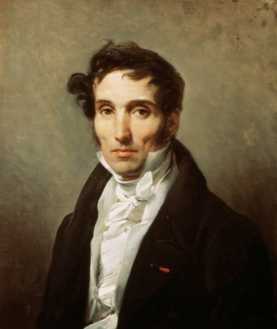 Porträtt av baron Pierre-Narcisse Guérin 1774-1833, 1829. av Emile Jean Horace Vernet
