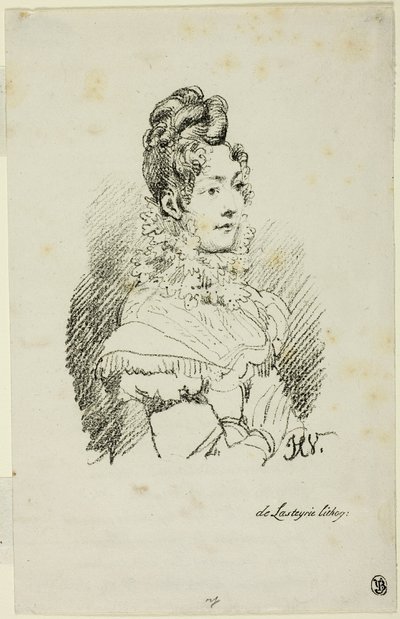 Porträtt av Madame Perregaux av Emile Jean Horace Vernet