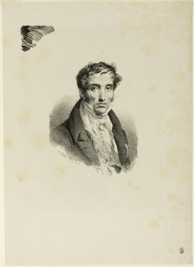 Porträtt av Pierre Guerin av Emile Jean Horace Vernet