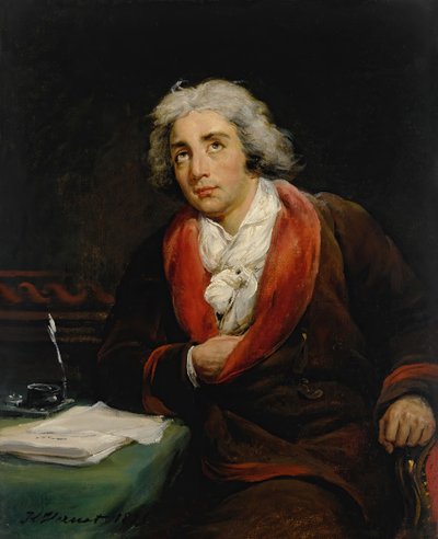 Porträtt av poeten André Chénier 1762-1794, 1825. av Emile Jean Horace Vernet