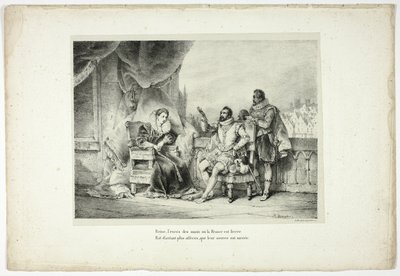 Drottning, överskottet av det onda som Frankrike utsätts för... av Horace Vernet