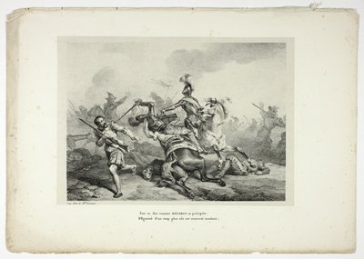 BOURBON kastar sig över den stolte fienden... av Horace Vernet