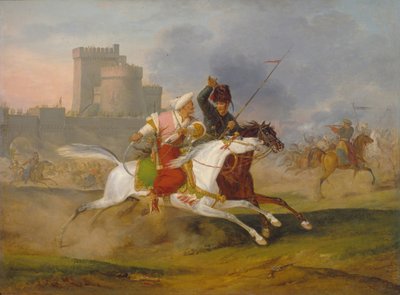 Turk och kosack, 1809 av Emile Jean Horace Vernet