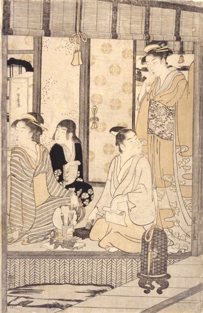 Morning Glory (Asago) (träblock i färg) av Hosoda Eishi